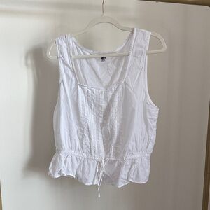 Old Navy White Sleeveless Blouse